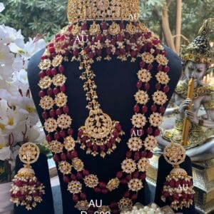 Amaira Ruby Kundan Set