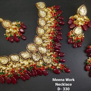 Chhaya Semi Bridal Maroon Set