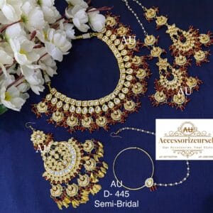 Bharti Maroon Bridal Set