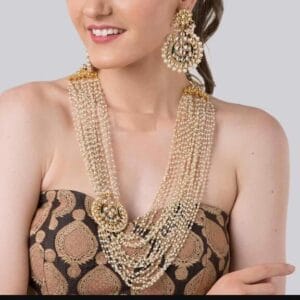 Hasina Cream Necklace Set