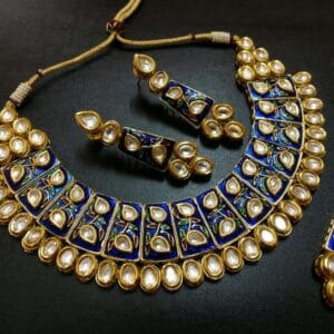 Geetika Blue Meenakari Necklace