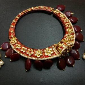 Himani Red Meenakari Necklace