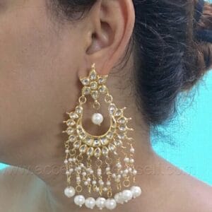 Amulya White Earring