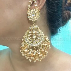 Sitara White Earring