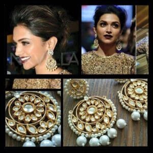 Dipika White Earrings