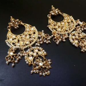 Deeba White Earrings
