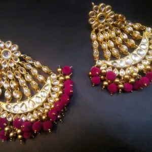 Sahiba Magenta Earrings