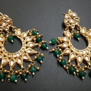 Jaagruti Green Chaandbaali Earrings