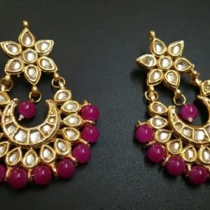 Chetna Magenta Chaandbaali Earrings