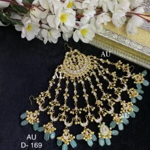 Taniya Kundan Sea Green Passa