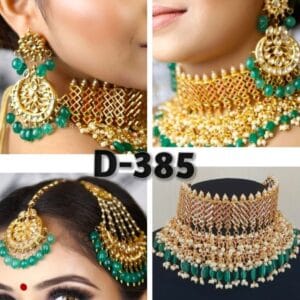 Nushrat Kundan Set In Green