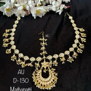 Jyanti Mathapatti with White Beads