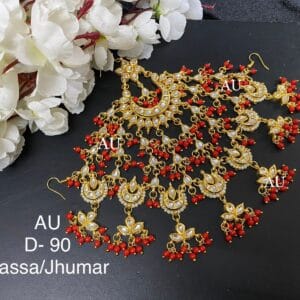 Fiza Orange Kundan Passa